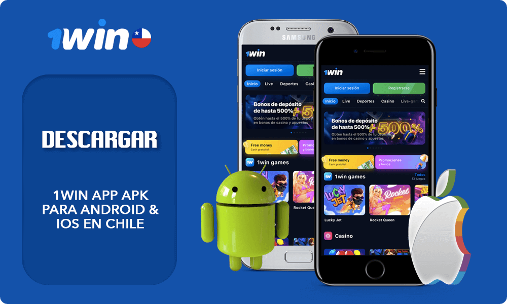 Instrucciones paso a paso sobre cómo descargar la aplicación 1win Apk para Android e iOS en Chile