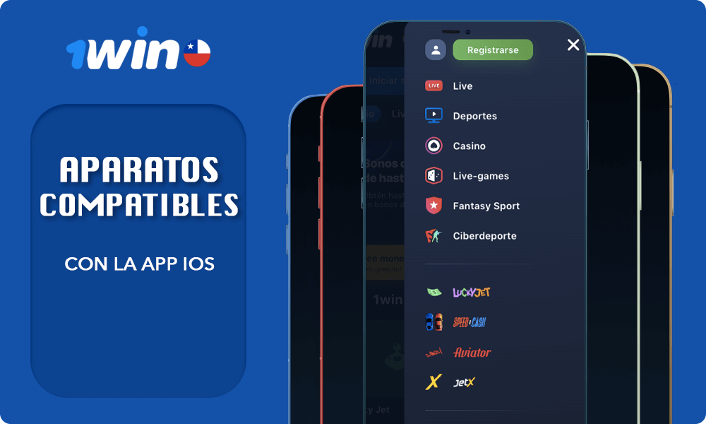 Lista con Aparatos compatibles con la app iOS