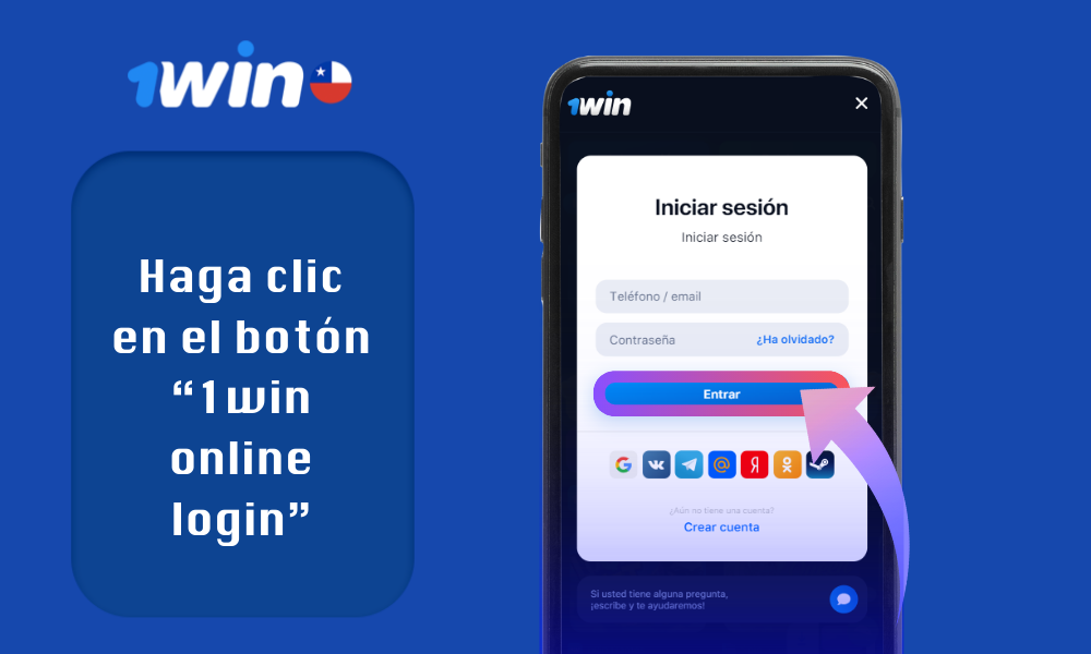 Para acceder a su cuenta 1win, los usuarios de Chile deben hacer clic en el botón "1win online login" después de introducir sus datos
