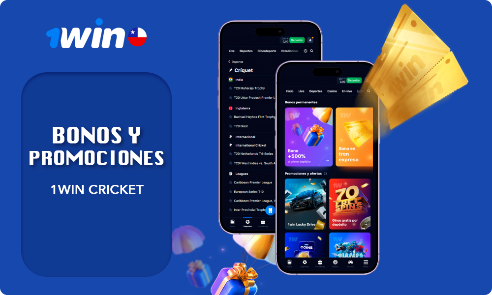 Las apuestas de cricket en 1win Chile se ofrecen con un paquete de bienvenida y promociones periódicas