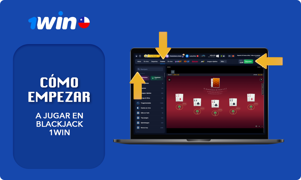 Para empezar a jugar al Blackjack de 1win, los jugadores de Chile deben registrarse, seleccionar un juego y realizar una apuesta