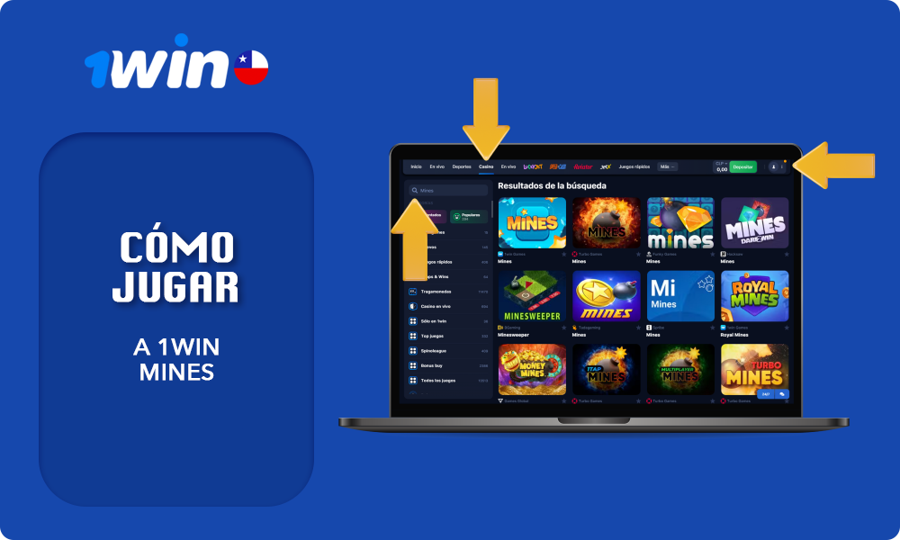 Para empezar a jugar en 1win Mines en Chile, tienes que crear una cuenta, hacer un depósito y seleccionar un juego