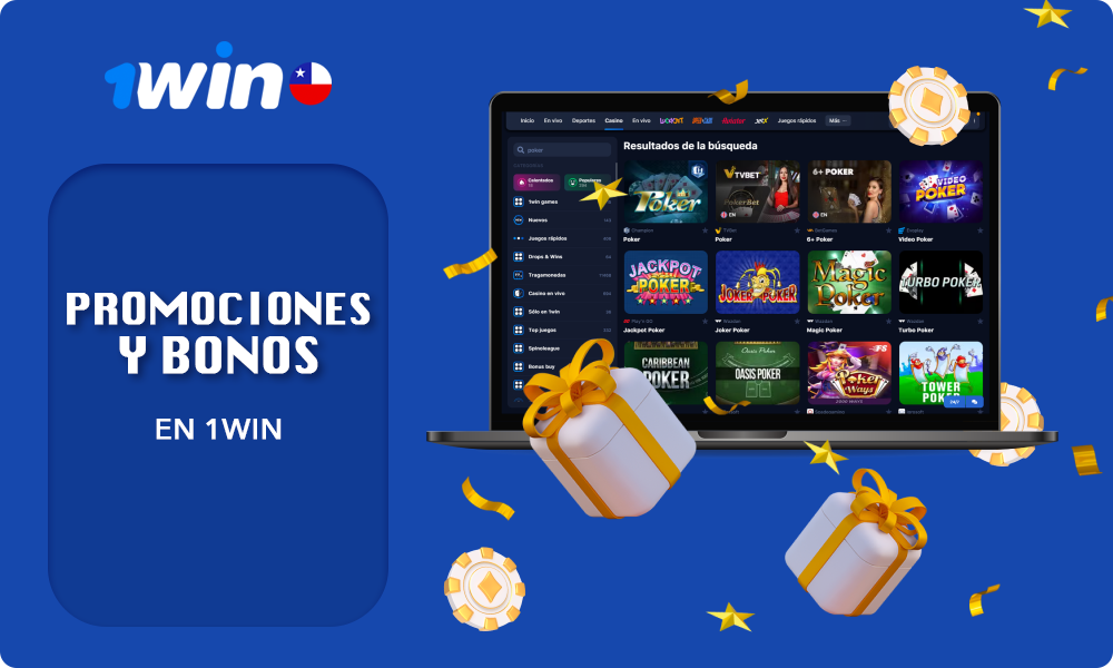 1win Chile ofrece varias promociones y buenas bonificaciones para los jugadores de póquer