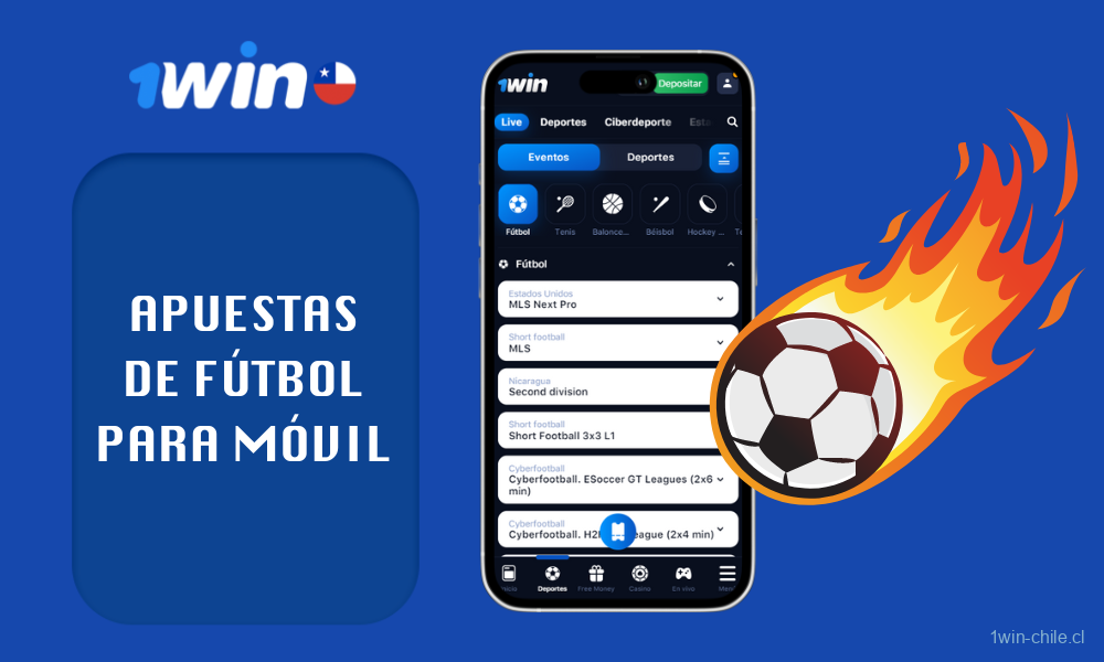 Con 1win apk, los usuarios de Chile pueden apostar en eventos futbolísticos mundiales, desde la Liga de Campeones de la UEFA hasta las ligas locales