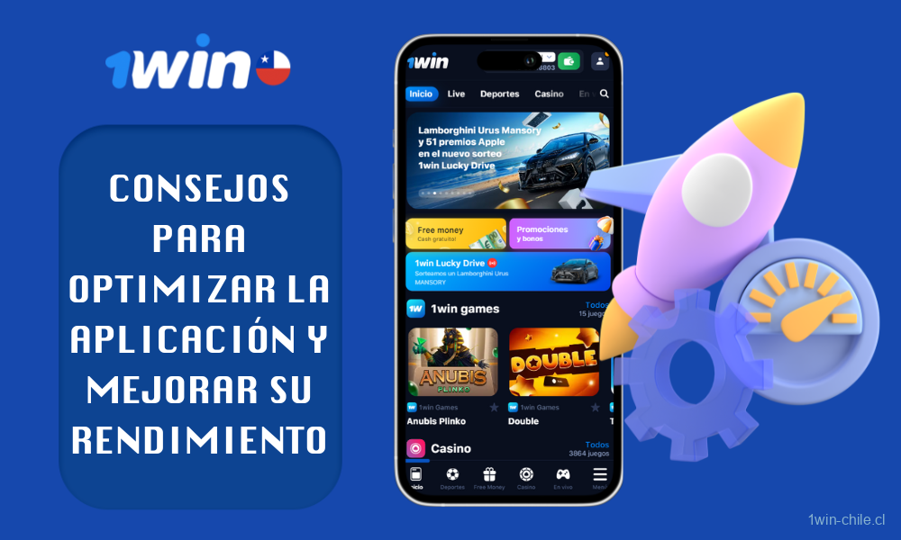 Optimiza la aplicación 1win Chile actualizándola, borrando la caché, utilizando una conexión a Internet de calidad, cerrando aplicaciones y configurando las notificaciones