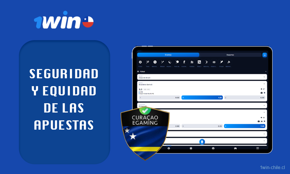 1win garantiza apuestas seguras y justas a los usuarios de Chile gracias a una licencia de Curaçao, la encriptación de los pagos y la promoción del juego responsable