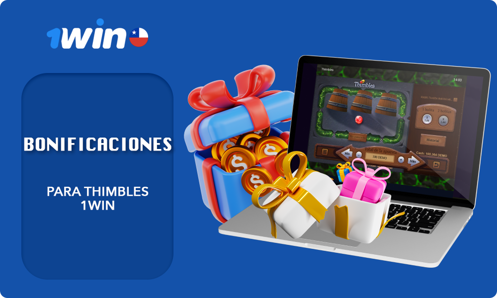 1win tiene bonos listos para los chilenos que quieren aumentar su bankroll en Thimbles