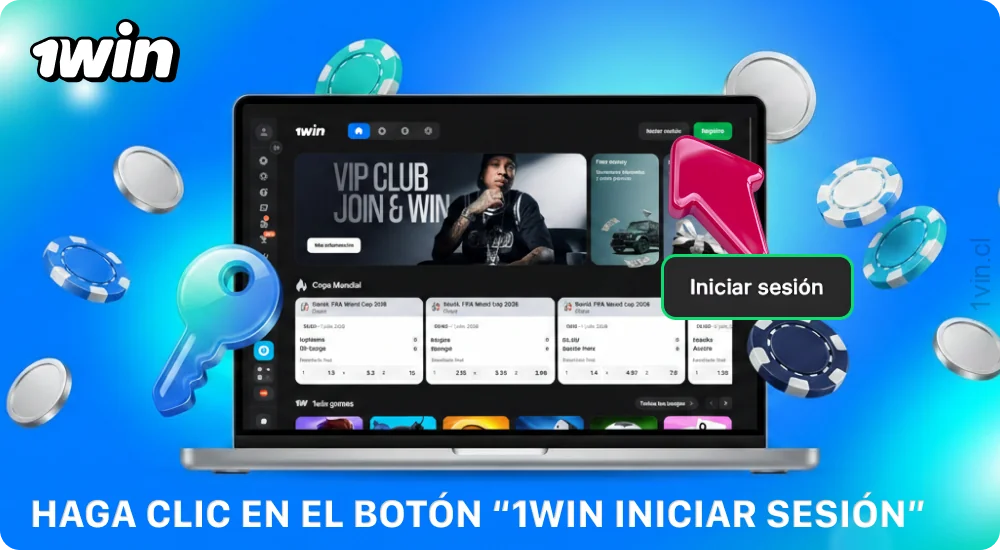 Para acceder a su cuenta 1win, los usuarios de Chile deben hacer clic en el botón Iniciar sesión